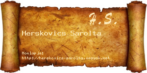 Herskovics Sarolta névjegykártya